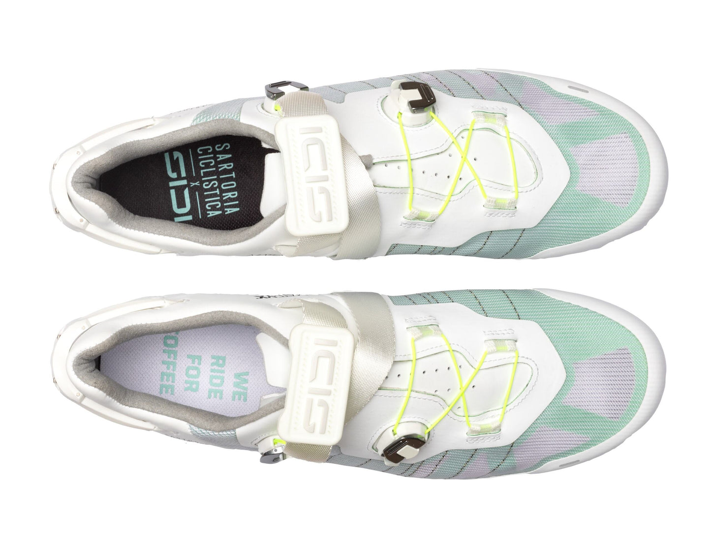 LAGHÈE SPRINTER 2 ROAD BRIGHT WHITE LIGHT GREEN - Sidi Sport